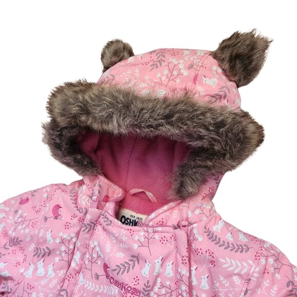 Carter's Pink Snowsuit with Mittens - Picture 5 of 9